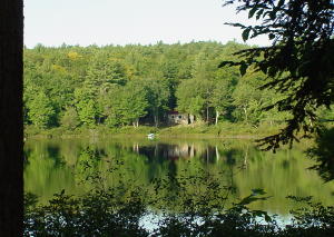 Looking across the lake